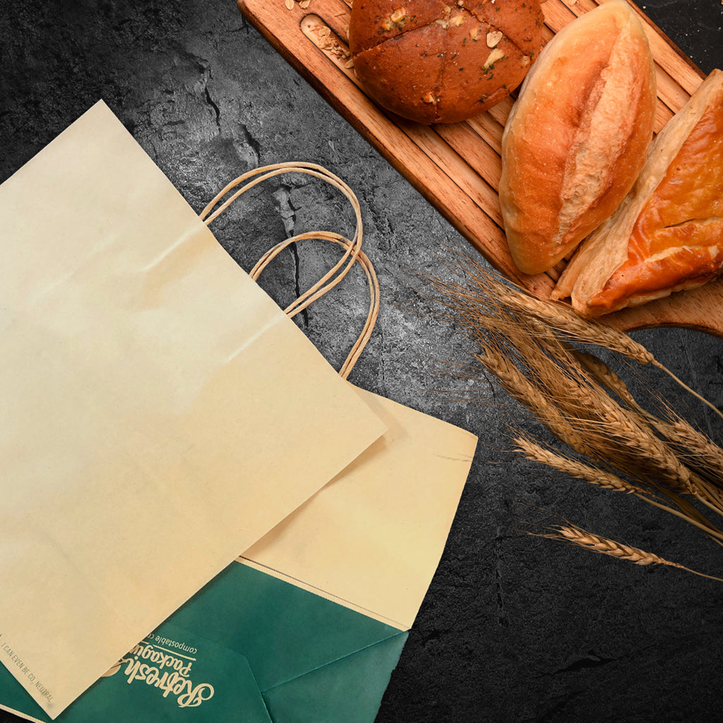 Bamboo Paper Rope Handled Shopping Bags