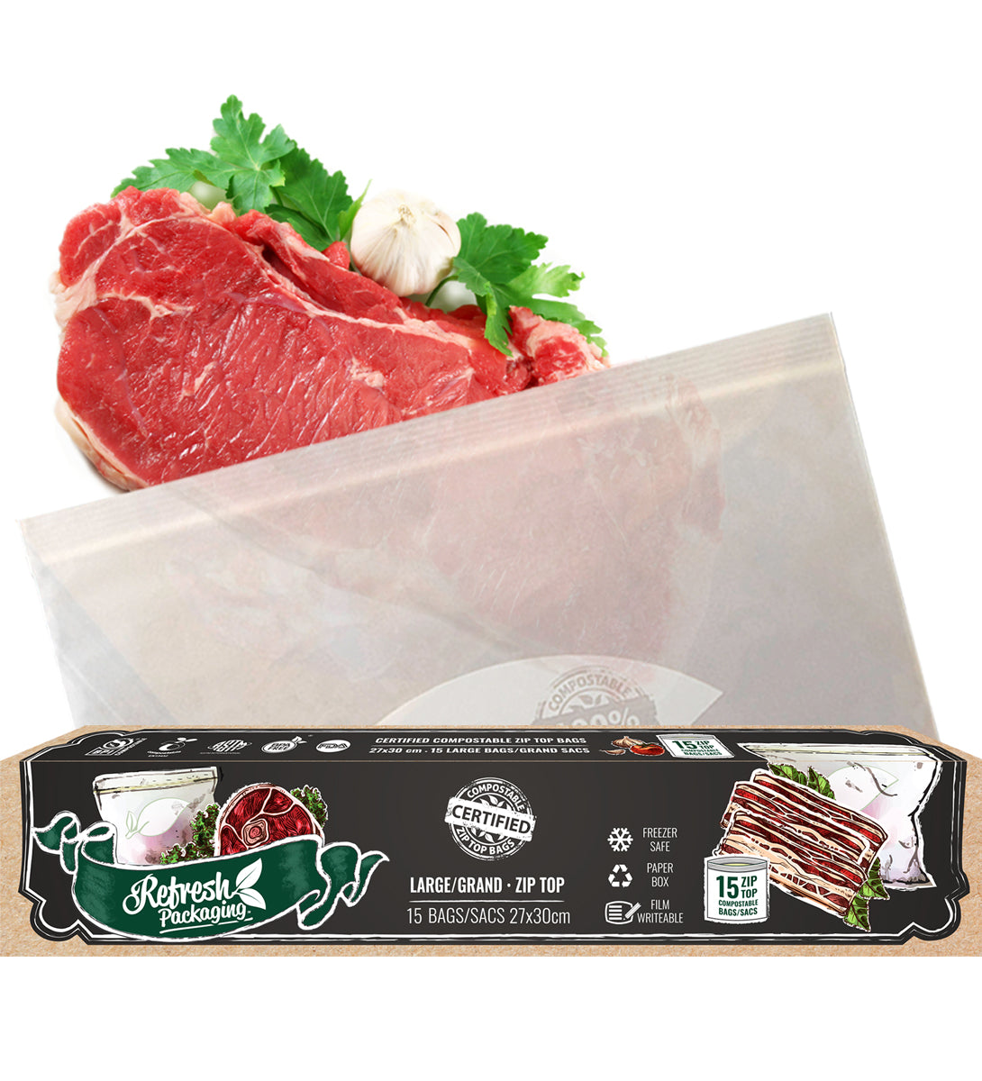 ZipTop Food Storage Freezer Bags – Refresh Packaging