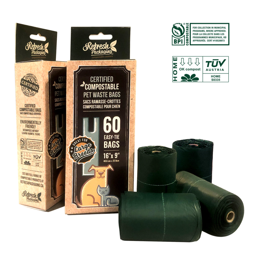 Pet Waste Bags with Handles - 4 Pack - 240 Bags Total