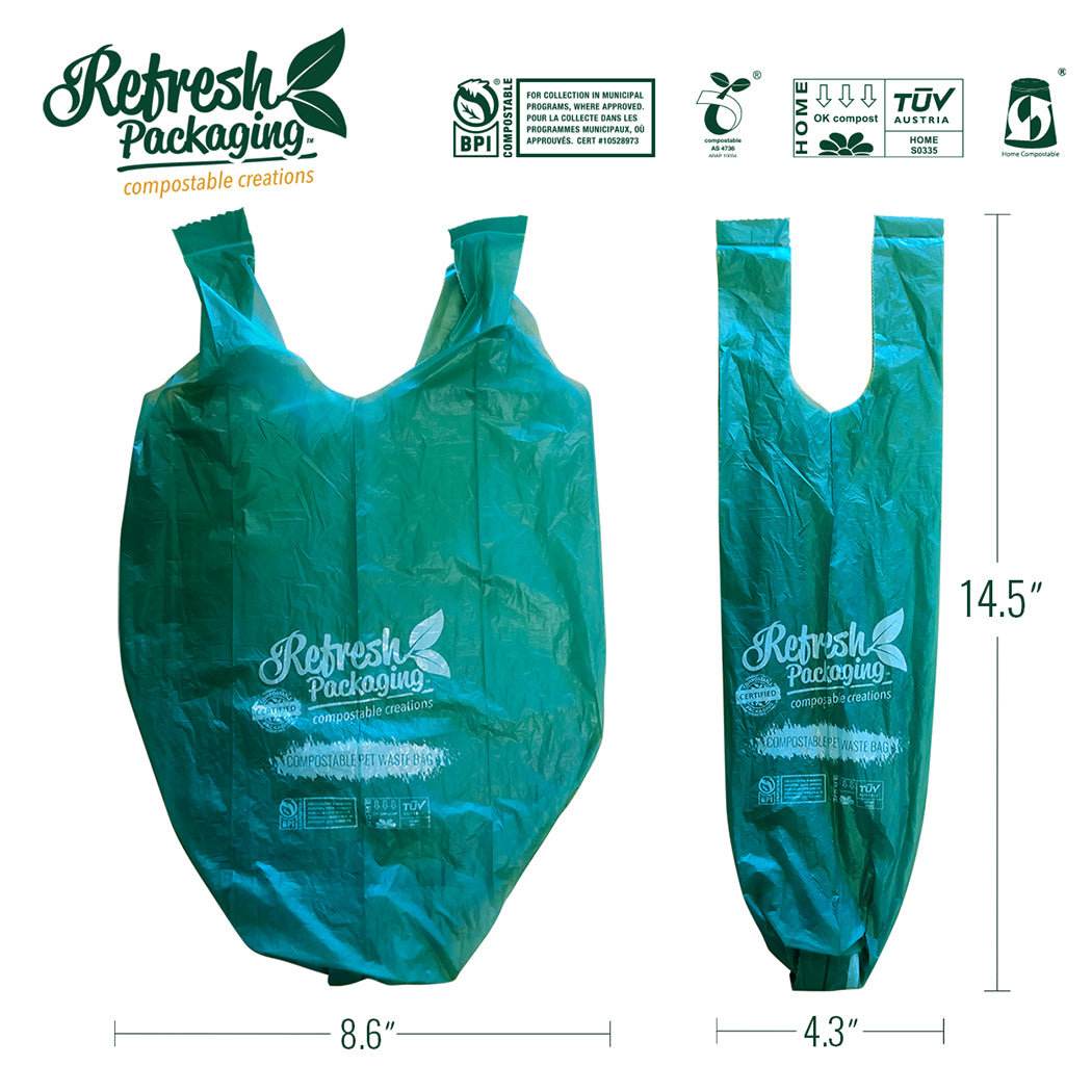 Pet Waste Bags with Handles - 4 Pack - 240 Bags Total
