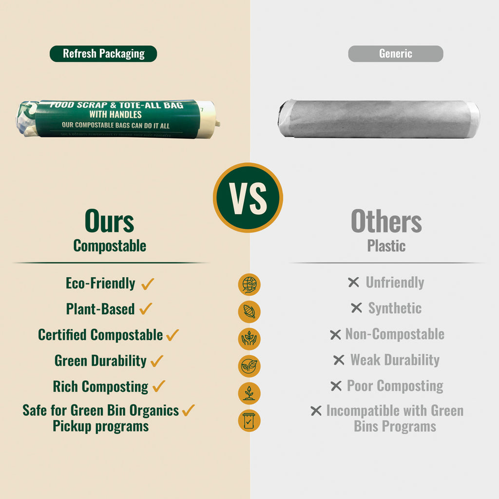 T-shirt Compostable biodegradable shopping bag for food scraps