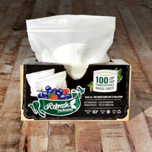 certified compostable ziptop snack food bags